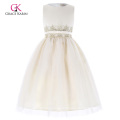 Grace Karin sem mangas Tulle Netting Princess Wedding Flower Girl Dress 6 ~ 12Years CL010455-1